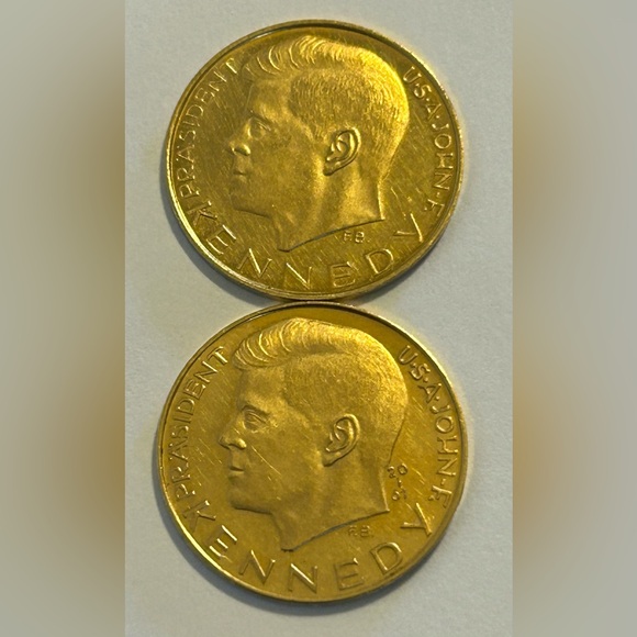 **RARE** 1963 German John F Kennedy 900 21k Proof Gold Medals / Coins {Lot Of 2} - Picture 2 of 14